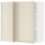 МЕТОД Угловой навесной шкаф с полками - белый, Воксторп глянцевый светло-бежевый, 88x37x80 см