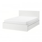 MALM каркас кровати+2 кроватных ящика белый/Лурой 140x200 cm