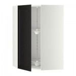 МЕТОД Угл нвсн шкф с вращающ секц - 68x100 см, Лаксарби черно-коричневый, белый