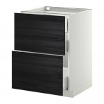 МЕТОД / ФОРВАРА Наполн шк 2 фрнт/3 средн ящ - белый, Тингсрид под дерево черный, 60x60 см МЕТОД / ФОРВАРА Наполн шк 2 фрнт/3 средн ящ - белый, Тингсрид под дерево черный, 60x60 см