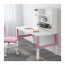 PÅHL письменн стол с полками белый/розовый 128x58 cm
