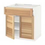 МЕТОД / МАКСИМЕРА Нплн шк д/врч пнл/ящ/плк/2дв - белый, Торхэмн естественный ясень, 80x60 см МЕТОД / МАКСИМЕРА Нплн шк д/врч пнл/ящ/плк/2дв - белый, Торхэмн естественный ясень, 80x60 см