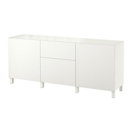 БЕСТО Комб для хран с дверц/ящ - Лаппвикен белый, направляющие ящика, плавно закр БЕСТО Комб для хран с дверц/ящ - Лаппвикен белый, направляющие ящика, плавно закр