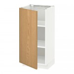 МЕТОД Напольный шкаф с полками - белый, Экестад дуб, 40x37 см МЕТОД Напольный шкаф с полками - белый, Экестад дуб, 40x37 см