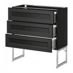 МЕТОД / ФОРВАРА Нплн шк 3 фрнт/3 средн ящика - 80x37x60 см, Лаксарби черно-коричневый, под дерево черный МЕТОД / ФОРВАРА Нплн шк 3 фрнт/3 средн ящика - 80x37x60 см, Лаксарби черно-коричневый, под дерево черный
