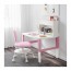 PÅHL стол с дополнительным модулем белый/розовый 96x58 cm