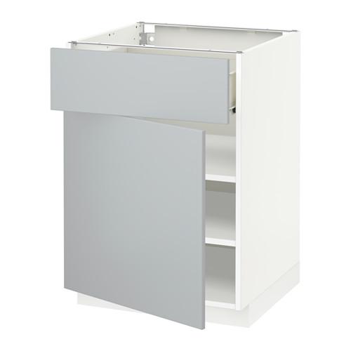 МЕТОД / ФОРВАРА Напольный шкаф с ящиком/дверью - 60x60 см, Веддинге серый, белый МЕТОД / ФОРВАРА Напольный шкаф с ящиком/дверью - 60x60 см, Веддинге серый, белый