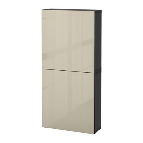 БЕСТО Навесной шкаф с 2 дверями - черно-коричневый/Сельсвикен глянцевый/бежевый БЕСТО Навесной шкаф с 2 дверями - черно-коричневый/Сельсвикен глянцевый/бежевый