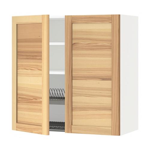 МЕТОД Навесной шкаф с посуд суш/2 дврц - белый, Торхэмн естественный ясень, 80x80 см МЕТОД Навесной шкаф с посуд суш/2 дврц - белый, Торхэмн естественный ясень, 80x80 см