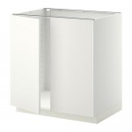 METOD напольн шкаф д раковины+2 двери белый/Хэггеби белый 80x61.6x88 cm