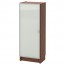 БИЛЛИ / МОРЛИДЕН Шкаф книжный со стеклянной дверью - коричневый ясеневый шпон/стекло
