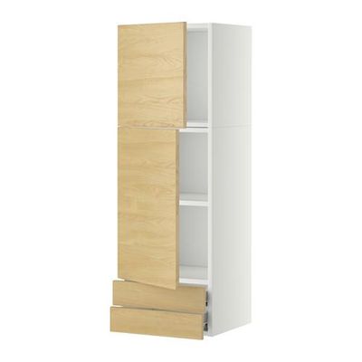 МЕТОД / ФОРВАРА Навесной шкаф/2дверцы/2ящика - 40x120 см, Тингсрид под березу, белый МЕТОД / ФОРВАРА Навесной шкаф/2дверцы/2ящика - 40x120 см, Тингсрид под березу, белый
