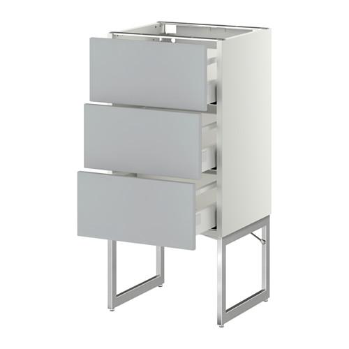 МЕТОД / МАКСИМЕРА Нплн шк 3 фрнт/3 средн ящика - 40x37x60 см, Веддинге серый, белый МЕТОД / МАКСИМЕРА Нплн шк 3 фрнт/3 средн ящика - 40x37x60 см, Веддинге серый, белый