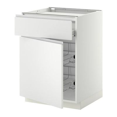 МЕТОД / ФОРВАРА Нплн шк д/врч пнл/ящ/2првл крзн - Нодста белый/алюминий, белый МЕТОД / ФОРВАРА Нплн шк д/врч пнл/ящ/2првл крзн - Нодста белый/алюминий, белый