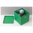 ТЬЕНА Коробка с крышкой - зеленый