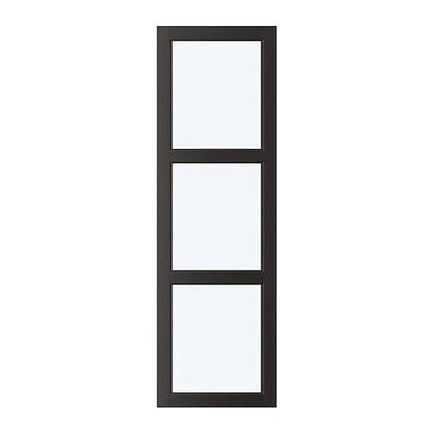 БЕСТО ВАССБО Стеклянная дверь - черно-коричневый, 60x192 см