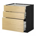 МЕТОД / МАКСИМЕРА Нплн шк 3 фрнт/2нзк/1срд/1вс ящ - под дерево черный, Тингсрид под березу, 80x60 см МЕТОД / МАКСИМЕРА Нплн шк 3 фрнт/2нзк/1срд/1вс ящ - под дерево черный, Тингсрид под березу, 80x60 см