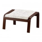 ПОЭНГ Табурет для ног - Висланда черный/белый, Висланда черный/белый ПОЭНГ Табурет для ног - Висланда черный/белый, Висланда черный/белый