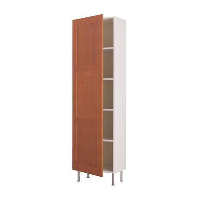 ФАКТУМ Высок шкаф с полками - Эдель классический коричневый, 60x211x37 см