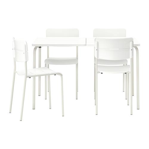 VÄDDÖ стол+4 стула, д/сада белый VÄDDÖ стол+4 стула, д/сада белый