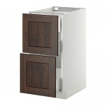 МЕТОД / ФОРВАРА Наполн шк 2 фрнт/3 средн ящ - белый, Эдсерум под дерево коричневый, 40x60 см МЕТОД / ФОРВАРА Наполн шк 2 фрнт/3 средн ящ - белый, Эдсерум под дерево коричневый, 40x60 см