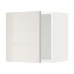 МЕТОД Шкаф навесной - белый, Рингульт глянцевый светло-серый, 40x40 см