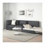 VALLENTUNA 3-местный модульный диван-кровать с открытым торцом/Хилларед темно-серый