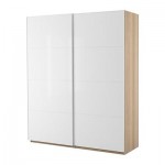 ПАКС Гардероб с раздвижными дверьми - дубовый шпон, беленый, 200x66x236 см ПАКС Гардероб с раздвижными дверьми - дубовый шпон, беленый, 200x66x236 см