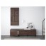 БЕСТО Навесной шкаф с 2 дверями - черно-коричневый/Сельсвикен глянцевый/коричневый