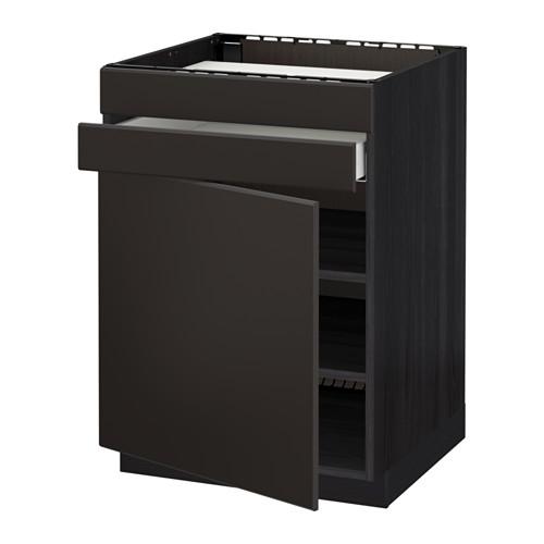 МЕТОД / МАКСИМЕРА Нап шк д/вар панели/дв/2фасада/1ящ - под дерево черный, Кунгсбакка антрацит МЕТОД / МАКСИМЕРА Нап шк д/вар панели/дв/2фасада/1ящ - под дерево черный, Кунгсбакка антрацит