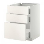 МЕТОД / ФОРВАРА Напольный шкаф с 3 ящиками - 60x60 см, Веддинге белый, белый МЕТОД / ФОРВАРА Напольный шкаф с 3 ящиками - 60x60 см, Веддинге белый, белый