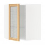 МЕТОД Углов навесн шк с полками/сткл дв - белый, Торхэмн естественный ясень, 68x80 см МЕТОД Углов навесн шк с полками/сткл дв - белый, Торхэмн естественный ясень, 68x80 см