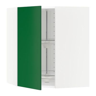МЕТОД Угл нвсн шкф с вращающ секц - 68x80 см, Флэди зеленый, белый