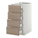 МЕТОД / МАКСИМЕРА Нплн шк 4фрнт/2нзк/3срд ящ - 40x60 см, Брокхульт под грецкий орех светло-серый, белый МЕТОД / МАКСИМЕРА Нплн шк 4фрнт/2нзк/3срд ящ - 40x60 см, Брокхульт под грецкий орех светло-серый, белый