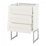 МЕТОД / ФОРВАРА Нплн шк 3 фрнт/3 средн ящика - 60x37x60 см, Сэведаль белый, белый МЕТОД / ФОРВАРА Нплн шк 3 фрнт/3 средн ящика - 60x37x60 см, Сэведаль белый, белый