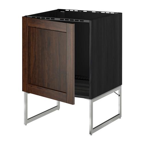 МЕТОД Напольный шкаф для раковины - под дерево черный, Эдсерум под дерево коричневый МЕТОД Напольный шкаф для раковины - под дерево черный, Эдсерум под дерево коричневый