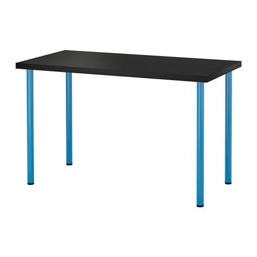 ЛИННМОН / АДИЛЬС Стол - черно-коричневый/синий