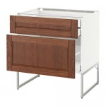 МЕТОД / МАКСИМЕРА Напольн шкаф 2фронт пнл/2низ/1вс ящ - белый, Филипстад коричневый, 80x60x60 см МЕТОД / МАКСИМЕРА Напольн шкаф 2фронт пнл/2низ/1вс ящ - белый, Филипстад коричневый, 80x60x60 см