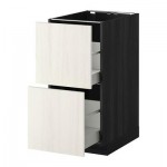 МЕТОД / МАКСИМЕРА Напольн шкаф 2фрнт/2выс ящ - 40x60 см, Росдаль белый ясень, под дерево черный МЕТОД / МАКСИМЕРА Напольн шкаф 2фрнт/2выс ящ - 40x60 см, Росдаль белый ясень, под дерево черный