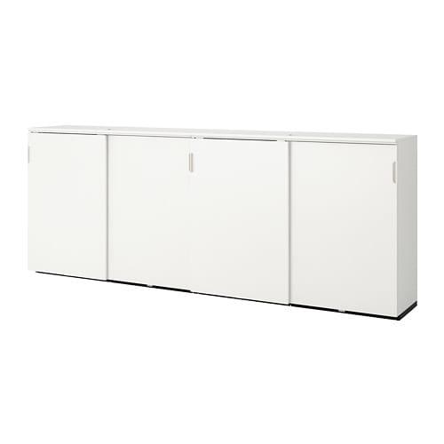 ГАЛАНТ Комбинация для хран с раздв дверц - белый ГАЛАНТ Комбинация для хран с раздв дверц - белый