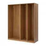 ПАКС 3 каркаса гардеробов - под дуб, 200x58x201 см