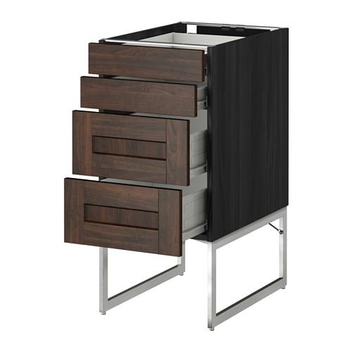 МЕТОД / ФОРВАРА Нплн шк 4 фронт/2 низк/2средн ящ - 40x60x60 см, Эдсерум под дерево коричневый, под дерево черный МЕТОД / ФОРВАРА Нплн шк 4 фронт/2 низк/2средн ящ - 40x60x60 см, Эдсерум под дерево коричневый, под дерево черный