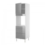 ФАКТУМ Высок шкаф для дух с дверью/3 ящ - Рубрик нержавеющ сталь ФАКТУМ Высок шкаф для дух с дверью/3 ящ - Рубрик нержавеющ сталь