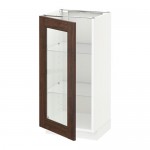 МЕТОД Напольный шкаф со стекл дверцей - белый, 40x37x80 см МЕТОД Напольный шкаф со стекл дверцей - белый, 40x37x80 см