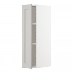 МЕТОД Шкаф навесной с полкой - белый, Лерх светло-серый, 20x80 см МЕТОД Шкаф навесной с полкой - белый, Лерх светло-серый, 20x80 см