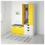 СТУВА Комбинация д/хранен со скамьей - белый/желтый