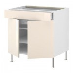 ФАКТУМ Напол шкаф/полки/ящик/2двери - Абстракт кремовый, 80 см ФАКТУМ Напол шкаф/полки/ящик/2двери - Абстракт кремовый, 80 см