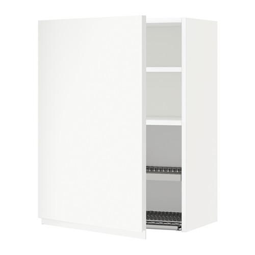 METOD шкаф навесной с сушкой белый/Воксторп матовый белый 60x80 см
