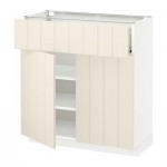 МЕТОД / ФОРВАРА Напольный шкаф+ящик/2дверцы - 80x37 см, Хитарп белый с оттенком, белый МЕТОД / ФОРВАРА Напольный шкаф+ящик/2дверцы - 80x37 см, Хитарп белый с оттенком, белый