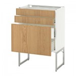 МЕТОД / ФОРВАРА Напольн шкаф 3фронт пнл/2низ/2ср ящ - 60x37x60 см, Экестад дуб, белый МЕТОД / ФОРВАРА Напольн шкаф 3фронт пнл/2низ/2ср ящ - 60x37x60 см, Экестад дуб, белый